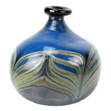 Erwin Eisch Glas Vase signiert 1980 Handarbeit Vintage German Art Glass Vase