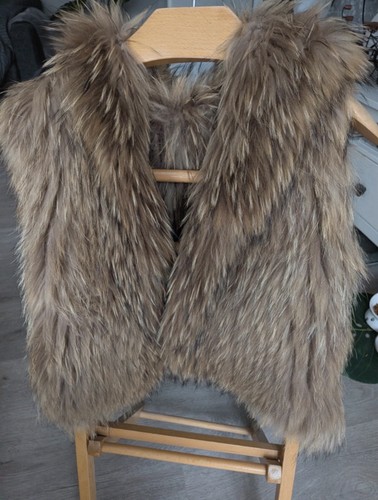 Damen pelzweste braun - gr, 36