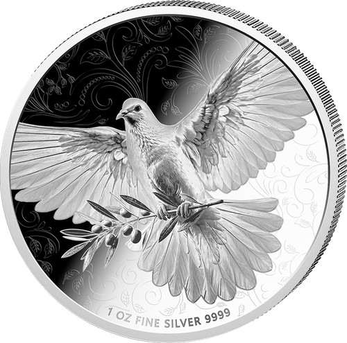 Unze silber friedenstaube - 1,