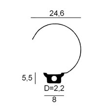 Sperrfeder Nr. 2 aus Stahl, rund, gebogen, für Gross- Tisch- und Antikuhren 