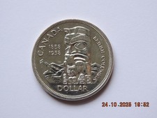 Kanada, 1958, 1 Dollar Elizabeth, British Columbia 800 Silber 23,36 gr.