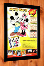 1992 The Bugs Bunny Crazy Castle 2 Game Boy Vintage Mini Poster / Werbeseite gerahmt