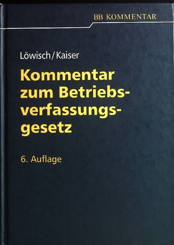 Betriebsverfassungsgesetz - ,