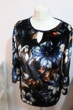 Damen Pulli Samtoptik Shirt 3/4 Armlänge Gr.36/38 Mar.Fashion