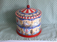 Musik Karussell Spieluhr Blechdose RETRO Höhe: 24,5cm Durchm: 22cm