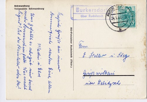 Brief ansichtskarte 1960 - brief/,