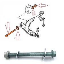 1x OPEL KADETT E CC GSI C20NE C20XE Querlenker Schraube Mutter Zinklamm. LUXUS