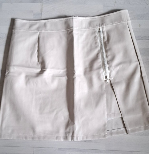Skort rock leder - leder, mini