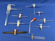 Glashähne Hähne Zweiweghahn Dreiwegehahn 10 Stk. Hahn Laborglas Laborzubehör