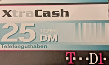 D1-XtraCash Card - Deutsche Telekom - 25 DM Guthaben-Karte  - Leer
