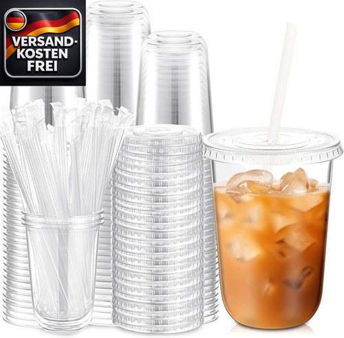 Plastikbecher set mit deckel - plastikbecher,