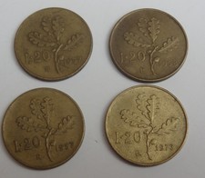 Italien Lot 4 x 20 Lire 2 x 1957 + 1958 + 1973 Umlauf
