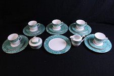 Kaffeeservice 5 Pers. 18tlg.  HW Collection Winterling Porzellan Grün Weiß