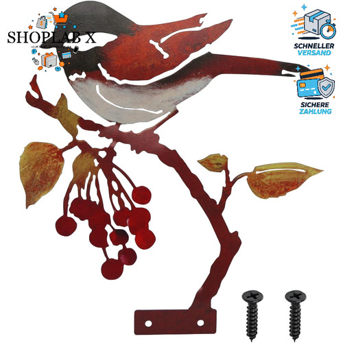 Metall vogel gartendeko rostig - vogel,