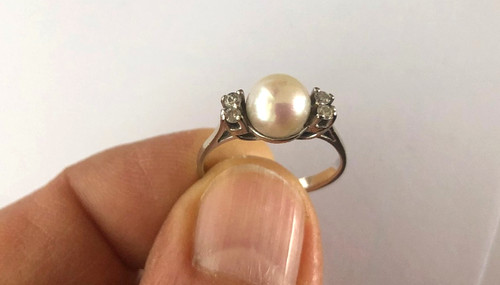 Ring 585er weißgold mit - ring,