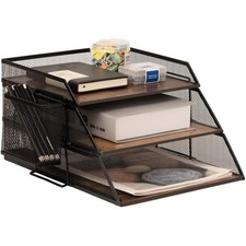 Briefablage Holz Metall