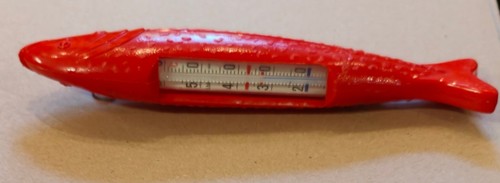 Badethermometer fisch rot - in,
