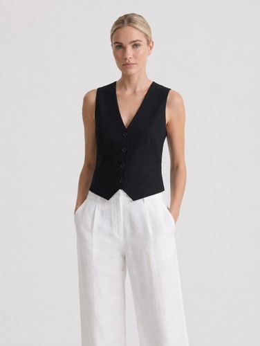 Hailys damen leinenweste - hailys,
