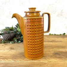 Vintage Hornsea Keramik Safran Kaffeekanne 1974 70er Jahre TOP