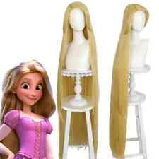 Cosplay Tangled Princess Rapunzel Lang Blond Perücke Haar Wig Kappe