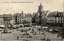 CPA AK DARMSTADT Rathaus - Stadtkirche - Marktplatz GERMANY (1416973)