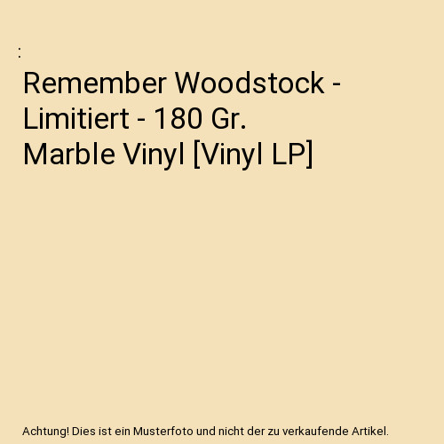 Remember woodstock limitiert - woodstock,