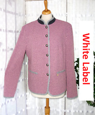 WHITE LABEL Designer Strick Janker Gr. 42 + rosa violett + grau Strickjacke