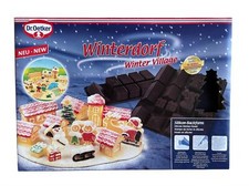 Dr. Oetker Silikon-Backform Winterdorf, Weihnachten Kuchenform, Winterlandschaft