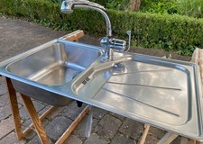 Einbauspüle Edelstahl 1 Becken mit Grohe Mischbatterie