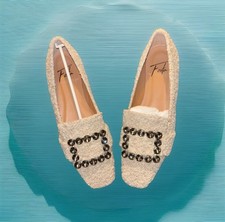 Schuhe Sand/beige ,silbrige Spange mit Glassteinchen,made  in Italy,besonders