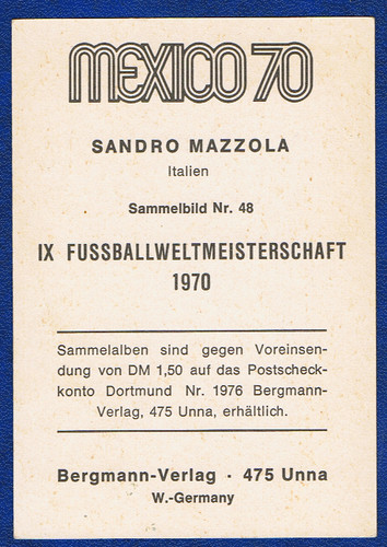 Fussball bergmann sammelbild - bergmann,