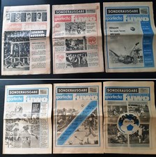 fuwo Sonderausgabe Konvolut DDR Nationalmannschaft Mannschaftsbilder Programme
