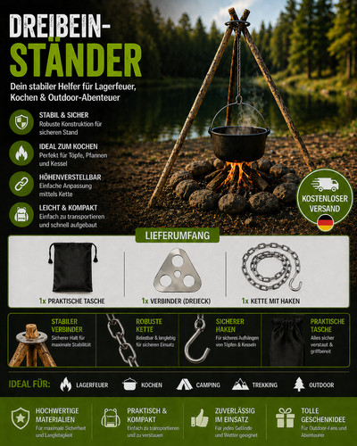 Dreibein stativ lagerfeuer - dreibein,