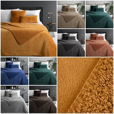 Kuschelweiche Tagesdecke Weicher Bettüberwurf Doppelbett Überwurf Felloptik