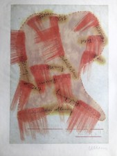 Franz Erhard Walther Farboffsetdruck auf Transparentpapier signiert