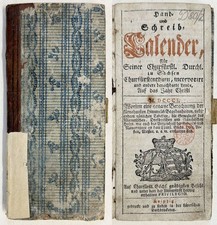 Hand- und Schreib Kalender Leipzig 1801 Handschrift RAR Sehr selten calendar
