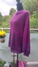 Handgestrickter Pullover Damen NEU Alpakawolle Mohair  Seide Oversize 