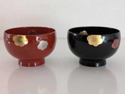 Japanische urushi lack bowls - japanische,