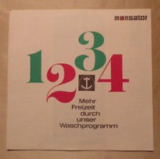 Prospekt Waschmaschinen - Programm, DDR 1971, EBM, Monsator