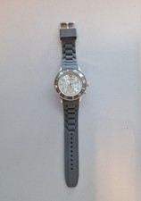 Dunlop Herren Armbanduhr grau silber Stahl Silikon Armband Neu!