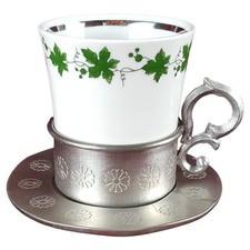 Alwe Zinn Mokkatasse Porzellan