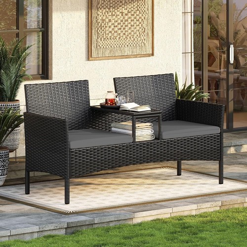 Outdoor zweisitzerbank rattan - outdoor-zweisitzerbank,