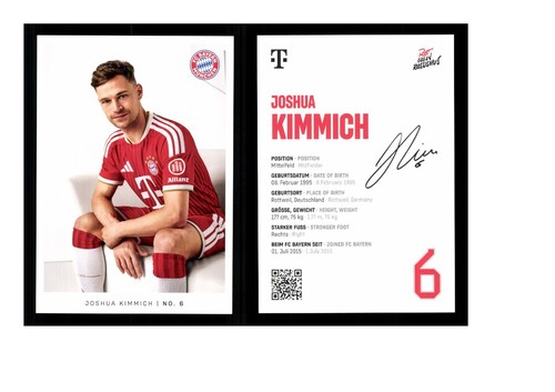 Joshua kimmich autogrammkarte - joshua,