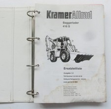 Kramer Baggerlader 416 S Ersatzteilliste Ausgabe 1.0 Original 1994