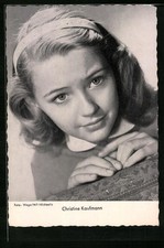 AK Schauspielerin Christine Kaufmann als niedliches blondes Mädchen 