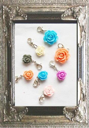 Charm anhänger rose blume - anhÄnger,