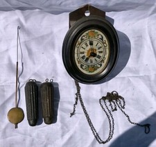 Alte Biedermeier Uhr 18 cm