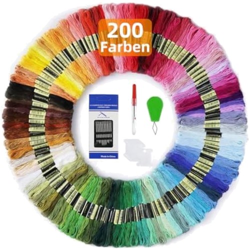 Stickgarn regenbogenfarben 200 - regenbogenfarben,