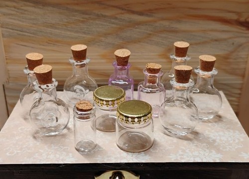 Mini glas flaschen set - glas,