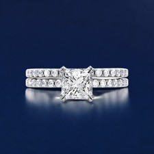 18 Karat Weißgold Ehering Set